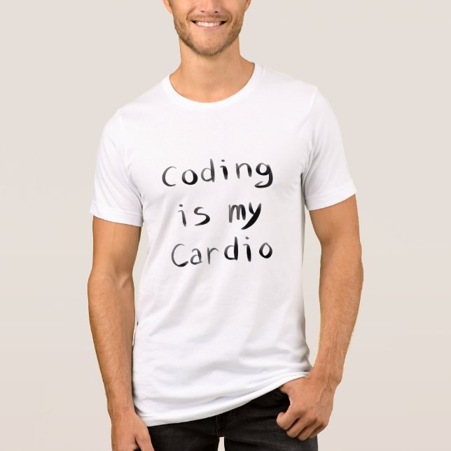 Kodning är mitt konditionspass Roligt programmerar T Shirt (Framsida)
