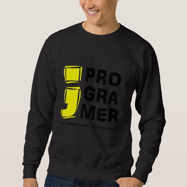 Kodning av datorprogrammerare Kärlek som kodar mer Lång Ärmad Tröja (Framsida)