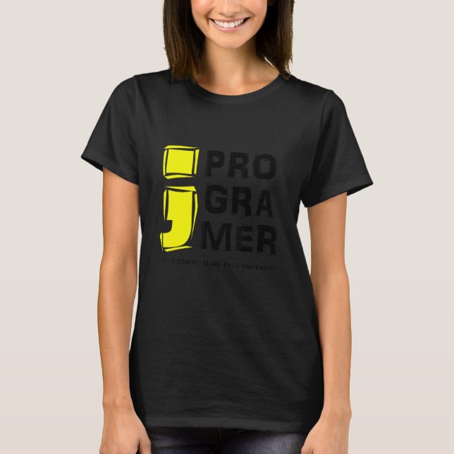 Kodning av datorprogrammerare Kärlek som kodar mer T Shirt (Framsida)
