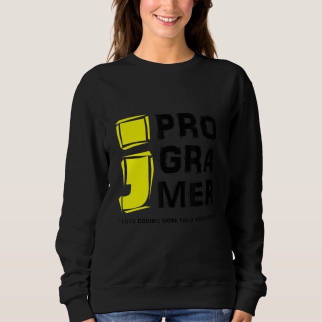 Kodning av datorprogrammerare Kärlek som kodar mer T Shirt (Framsida)