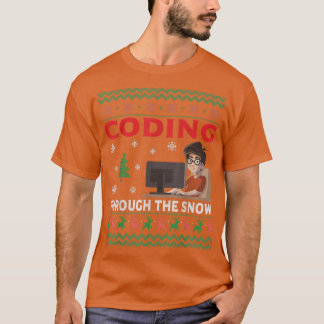 Kodning genom Snö Coder Programmer Sweater G T Shirt