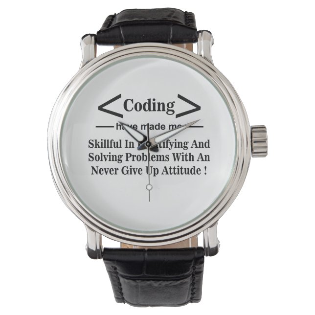 Kodning Kodare Utvecklare Programmerare Kodning Armbandsur (Framsida)
