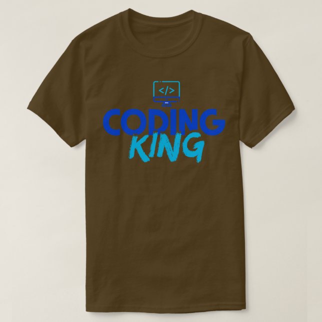 Kodning Kung T Shirt (Design framsida)