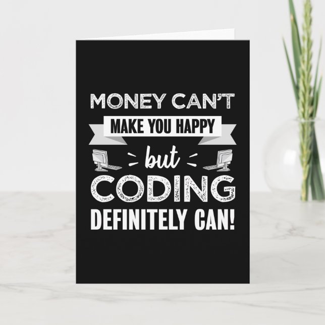 Kodningen gör att du får en lycklig-kodgåva kort (Framsida)