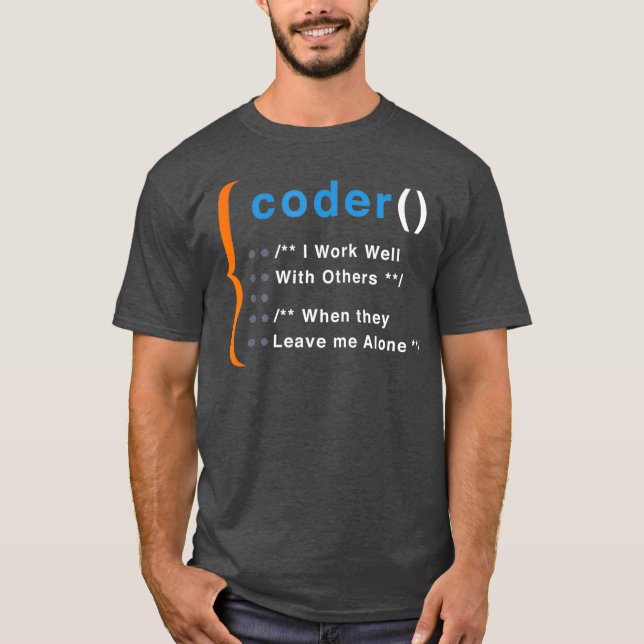 Kodningspresentatör för datorprogrammering t shirt (Framsida)
