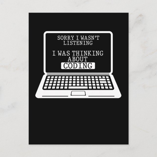 Kodningsprogram för Roligten Computer Ingenjör Fun Vykort (Framsida)