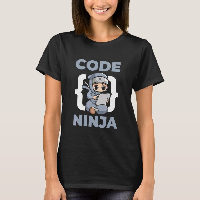 Kodninja för datorfantaster t shirt (Framsida)