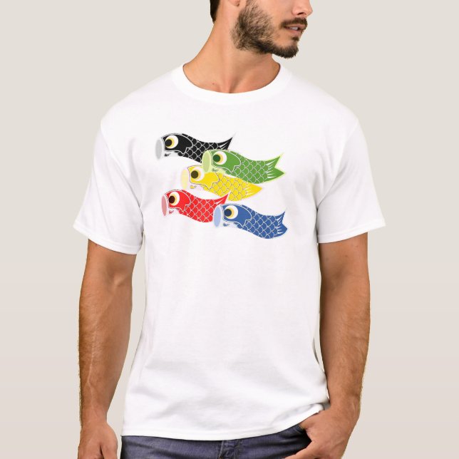 Kodomo-no-hi Carp Streamers Tee Shirt (Framsida)