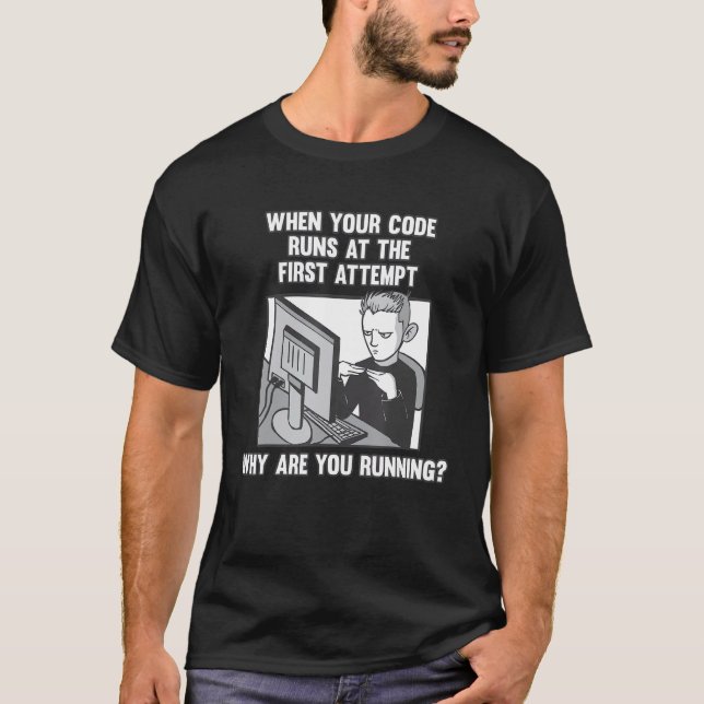 Kodprogrammeraren för Software utvecklare och Nerd T Shirt (Framsida)