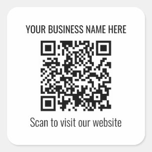 Kodruta för enkel modern QR-kod Fyrkantigt Klistermärke