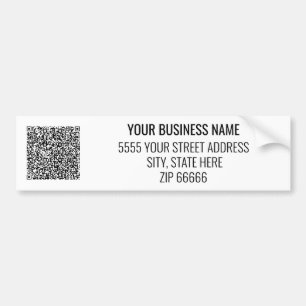 Kodstämpel för Business Namn Adress och QR Bildekal