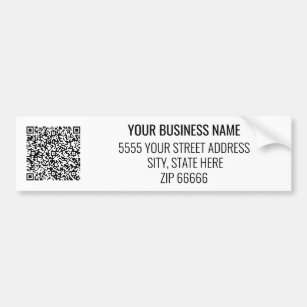 Kodstämpel för Business Namn Adress och QR Bildekal