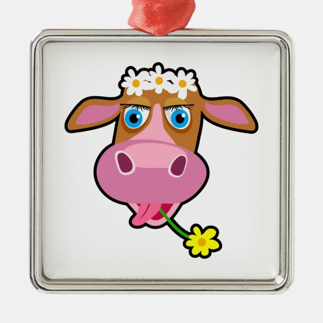 Kodtecknad Julgransprydnad Metall (Framsidan)