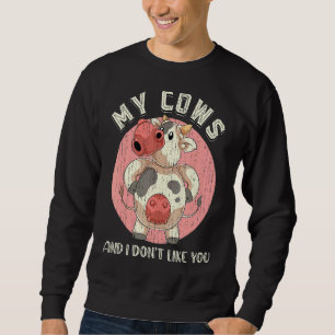 Koduppfödning av husdjur Cow Farmer Cute Cow Lång Ärmad Tröja