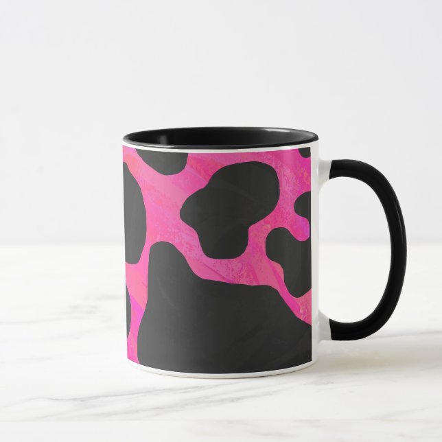 Kodutskrift och svart Shock rosa Mugg (Höger)