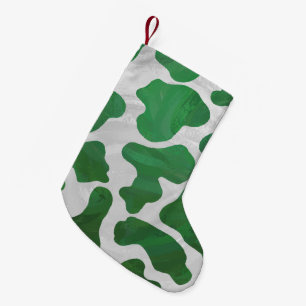 Kodutskrift och vit Grönt Liten Julstrumpa