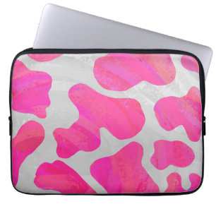 Kodutskrift och vit Shock rosa Laptop Fodral