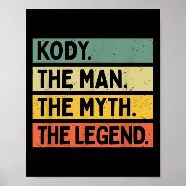 Kody the Man the Myth the Legend Funny personalize Poster (Framsidan)