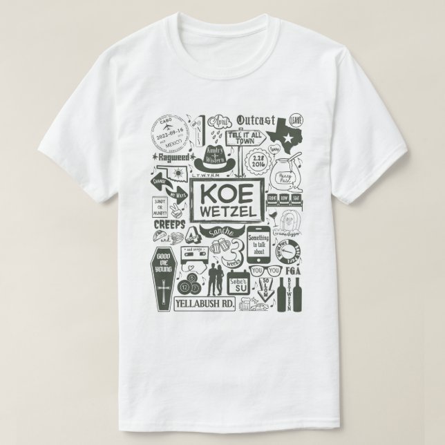 Koe Sång Titles T Shirt (Design framsida)