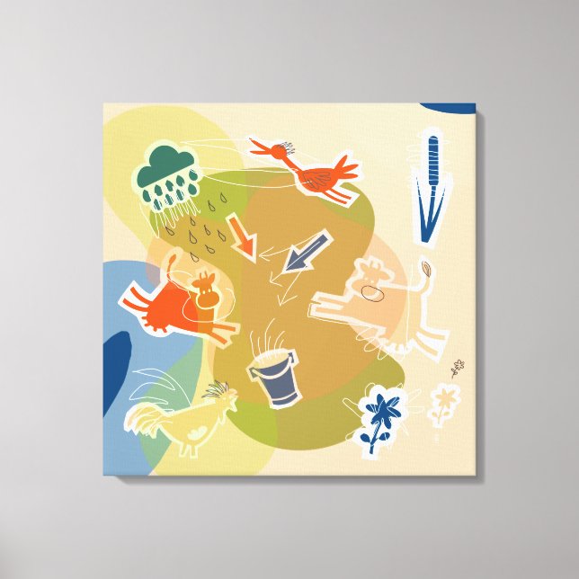 koeien in de natuur canvastryck (Framsida)