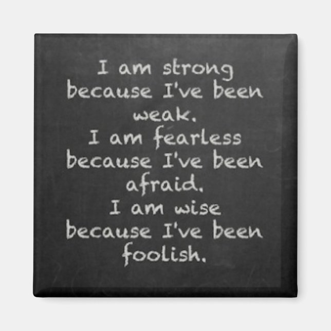 Koelkastmagneet 'I am strong ..." Magnet (Framsidan)
