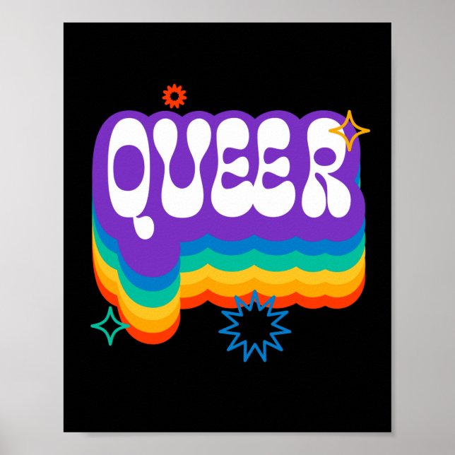 Köer. HBT+Pride. Regnbåge. Poster (Framsidan)