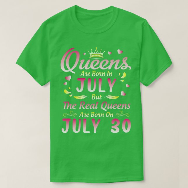 Köerna är födda i juli, men de riktiga köerna är b t shirt (Design framsida)