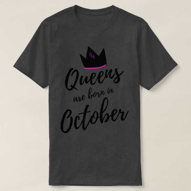 Köerna är födda i oktober Grattis på födelsedagen T Shirt (Design framsida)