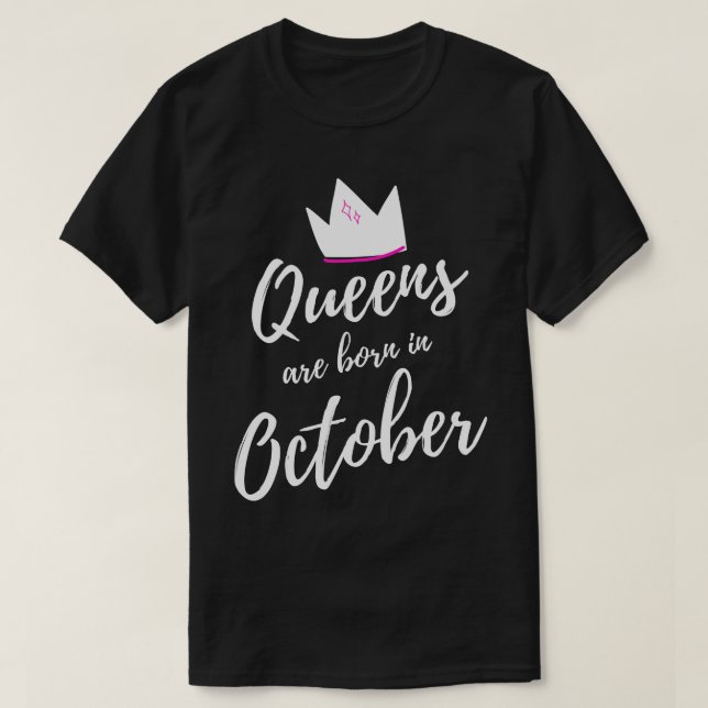 Köerna är födda i oktober Grattis på födelsedagen  T Shirt (Design framsida)