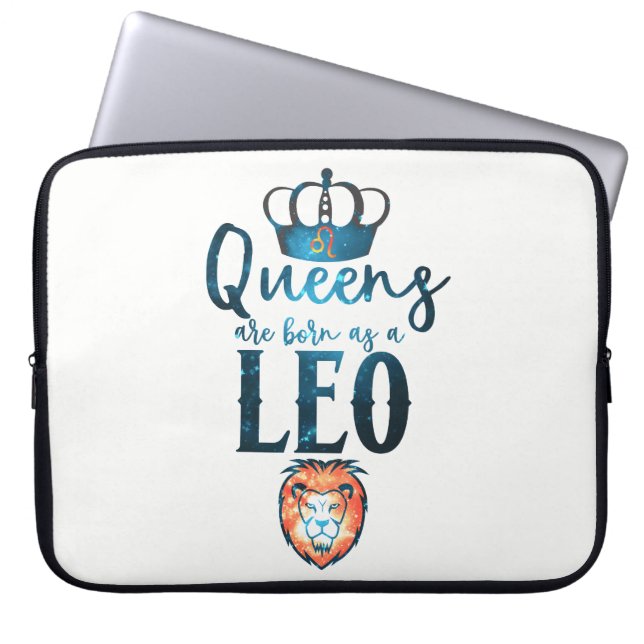 Köerna föds som LEO Zodiac-tecken i augusti Laptop Fodral (Framsidan)