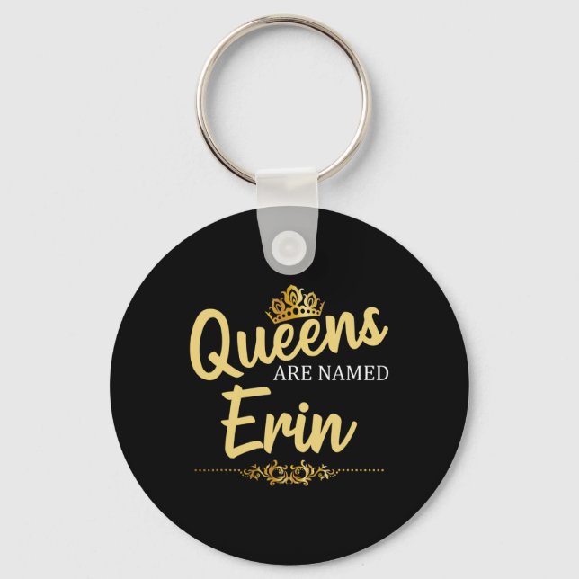 Köerna heter Erin Personlig Funny födelsedag Nyckelring (Framsida)