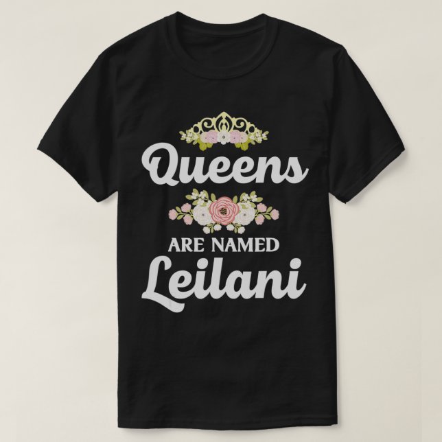 Köerna heter LEILANI Gift Personlig Funny C T Shirt (Design framsida)