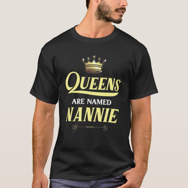 Köerna heter NANNIE Gift Personlig Funny Bi T Shirt (Framsida)