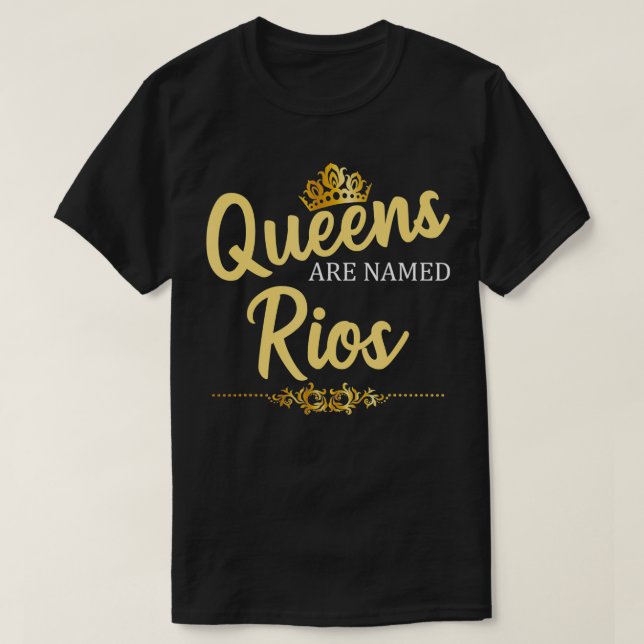 Köerna heter RIOS Gift Surname Funny Birthday T Shirt (Design framsida)