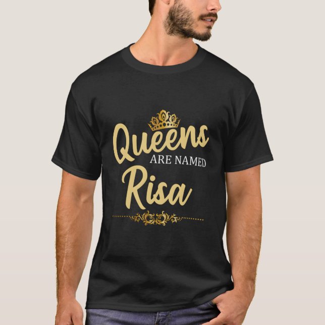 Köerna heter Risa Personlig Funny Birthday T Shirt (Framsida)