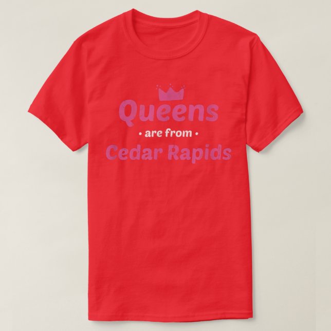 Köerna kommer från Cedar Rapids Iowa Hometown Ia H T Shirt (Design framsida)