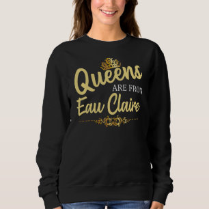Köerna kommer från Eau Claire Wi Wisconsin Funny R T Shirt