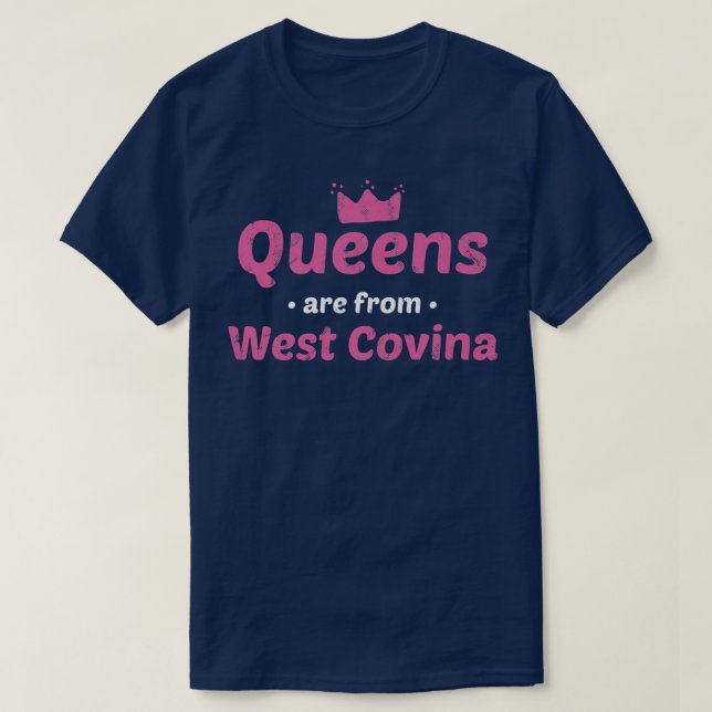 Köerna kommer från Väster Covina California Hometo T Shirt (Design framsida)