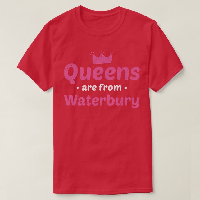 Köerna kommer från Waterbury Connecticut Hometown  T Shirt (Design framsida)