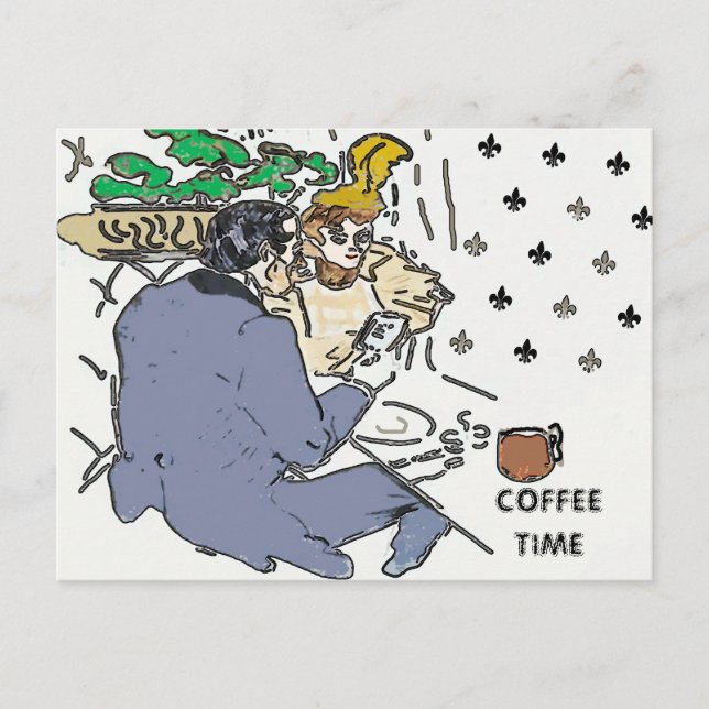 Koffe café, vykort (Framsida)