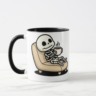 Koffe paus – Dödgrävaren Mörk Humor Kaffe Mugg