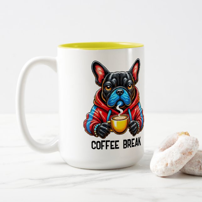 Koffe paus  Två-Tonad mugg (Med munk)