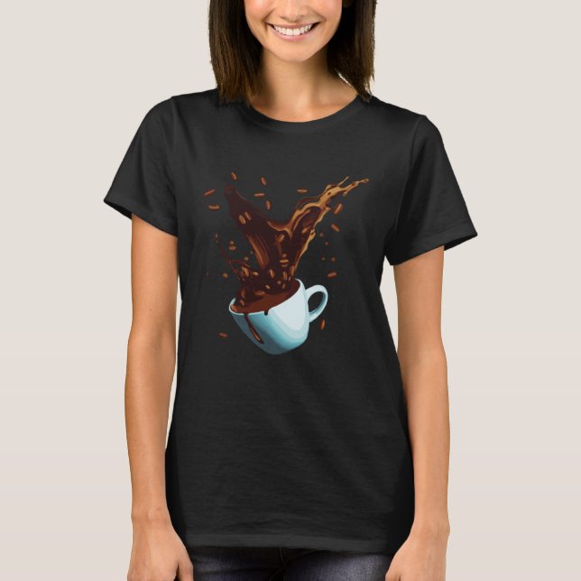 Koffee Drinker Espresso-filterkaffemotif T Shirt (Framsida)