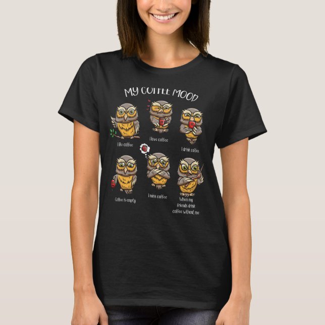 Koffee Drinker Uggla Whisperer Bird Wildlife Anima T Shirt (Framsida)