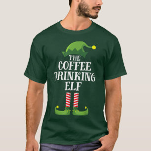 Koffee Drinking Elf Matching Family Group Christma T Shirt