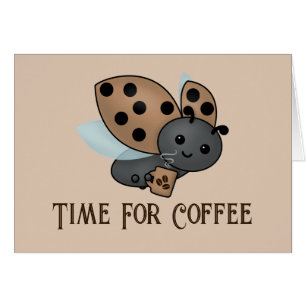 Koffee Drinking Ladybug OBS Kort