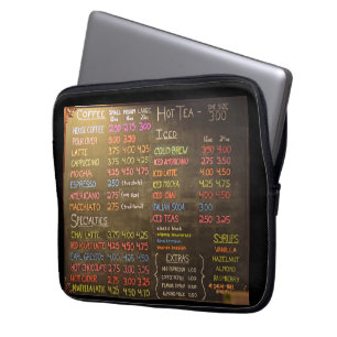 Koffee Shop Menu - Electronics eller Laptop sleeve