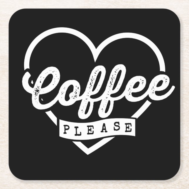 KOFFEE UNDERLÄGG PAPPER KVADRAT (Framsidan)