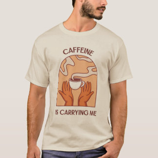 Koffein Bär Mig – Rolig T-Shirt För Koffeenvänner