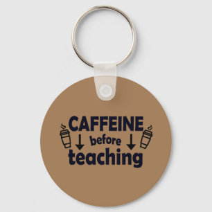 Koffein för undervisning Keychain Nyckelring